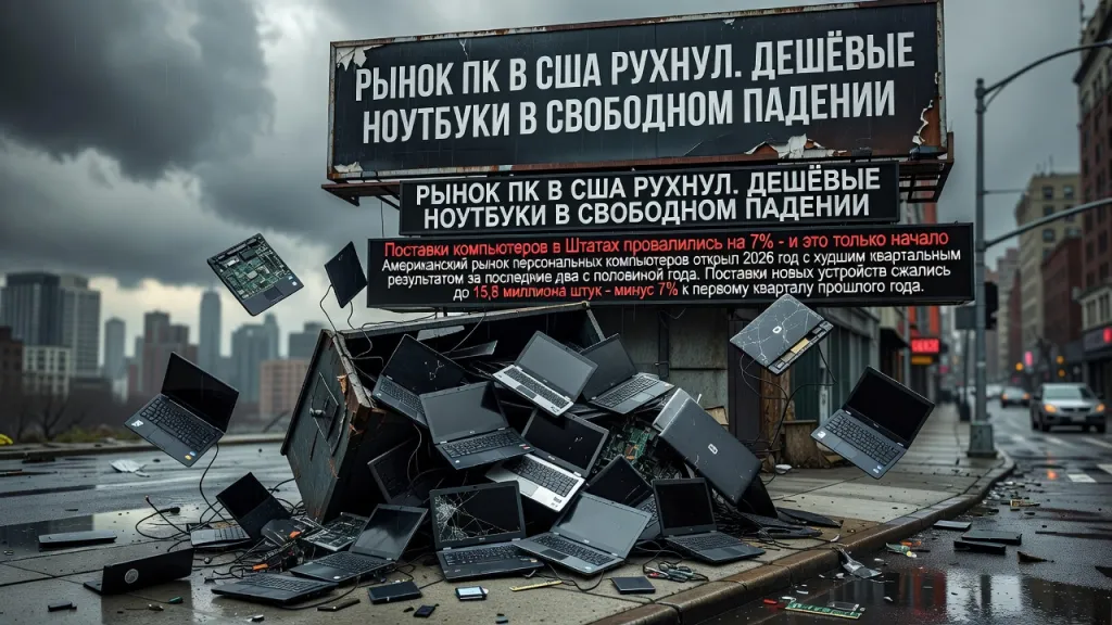 Рынок ПК в США рухнул. Дешёвые ноутбуки в свободном падении